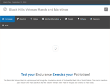 Tablet Screenshot of blackhillsveteranmarch.com